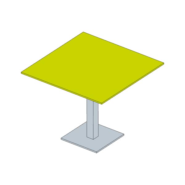 Mesa Rectangular Fenólica 1725 Verde Fluor